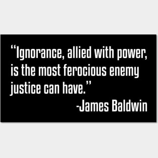 Enemy of Justice Quote | James Baldwin | African American Posters and Art